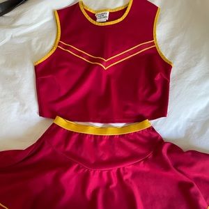 Adult Pep Squad Cheerleader Costume, Top and Skirt